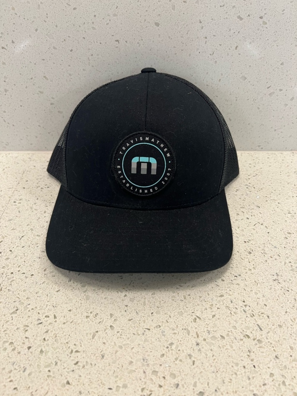 Travis Mathew Golf The Patch Adjustable Snap Back Cap Hat Black One Size